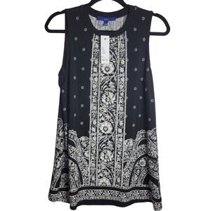 Apt. 9 Black & White Tank Blouse Shirt NEW Womens Size Small